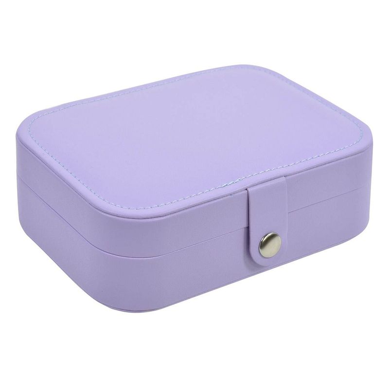 Fashion, accesorii si bijuterii - Femei - Bijuterii femei - Cutii bijuterii - Cutie organizator bijuterii, model, culoare lila, dimensiuni 16 x 11.5 x 5.5 cm - Infinity.ro