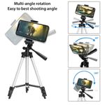 TV, Audio-Video si Foto - Aparate foto si accesorii - Accesorii foto si video - Trepiede - Trepied camera/telefon, rotire orizontala 360°, rotire verticala 90°, inaltime reglabila, aluminiu, argintiu/negru - Infinity.ro