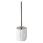 Casa si Gradina - Sanitare - Obiecte sanitare - Accesorii vase de toaleta - Perie wc ceramica, model alb-argintiu, inaltime 38 cm, maner metalic - Infinity.ro