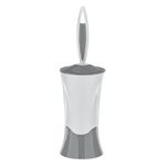 Casa si Gradina - Sanitare - Obiecte sanitare - Accesorii vase de toaleta - Perie wc, model alb-gri, plastic, diametru 37 x 11 cm - Infinity.ro