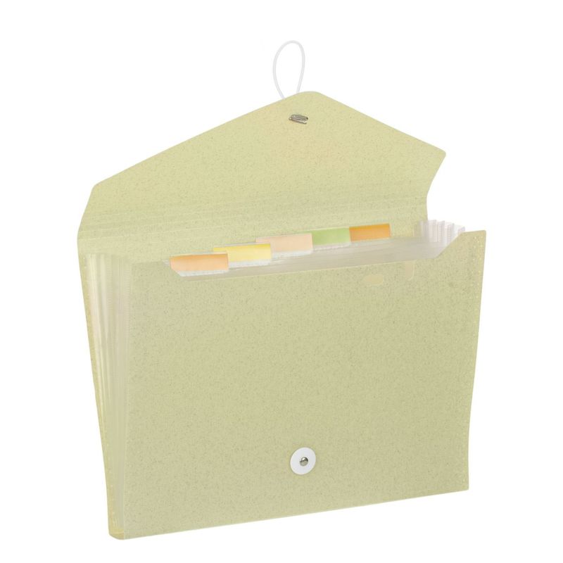 Carti si Birotica - Birotica - Accesorii de birou - Mape si dosare - Servieta organizator documente, model stropi, verde, 6 compartimente, 33 x 3 x 24cm - Infinity.ro