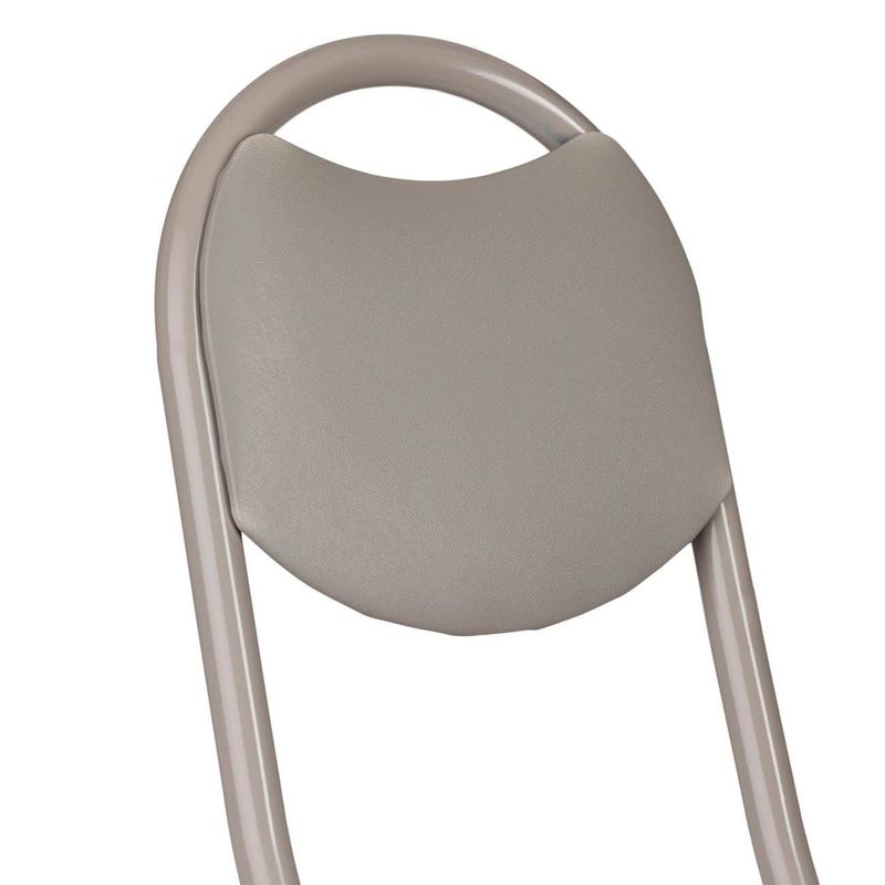 Casa si Gradina - Mobilier - Scaune si fotolii - Tabureti - Taburet pliabil cu spatar, metalic, taupe, 30x 44cm, inaltime spatar 74cm, greutate maxima 100kg - Infinity.ro