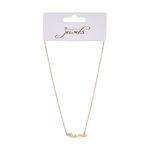 Fashion, accesorii si bijuterii - Femei - Bijuterii femei - Coliere femei - Colier language of jewels mama cu coroana, lant culoare aurie pentru femei - Infinity.ro