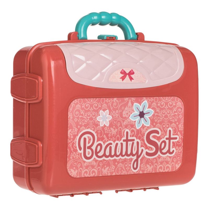 Jucarii, Copii si Bebe - Jucarii si jocuri - Jucarii de rol - Frumusete, bijuterii si accesorii fetite - Set frumusete pentru copii, beauty set, 14 piese, multicolor, 26 x 10x 20cm - Infinity.ro