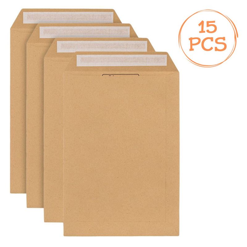 Carti si Birotica - Papetarie - Plicuri - Set Plicuri corespondenta, model 229 x 324 mm, 15 bucati, culoare maro, autoadezive - Infinity.ro