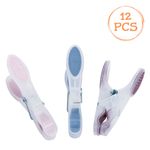 Market - Spalare si intretinere rufe - Uscatoare de rufe si accesorii - Carlige rufe, softgrip, 8 cm, multicolor, set 12 bucati - Infinity.ro