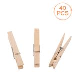 Market - Spalare si intretinere rufe - Uscatoare de rufe si accesorii - Set cleme rufe, lemn, model clasic, set 40 bucati, lungime 8.5 cm - Infinity.ro