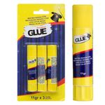 Carti si Birotica - Rechizite - Lipici si adezivi - Set lipici stick, president glue, magic, capacitate 11g, 3 bucati, multicolor - Infinity.ro