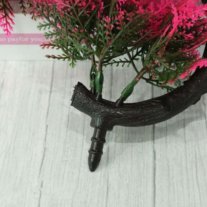 Casa si Gradina - Decoratiuni - Obiecte decorative - Plante artificiale - Bonsai decorativ artificial in ghiveci, Roz, 28 cm, MCT-18K99R - Infinity.ro