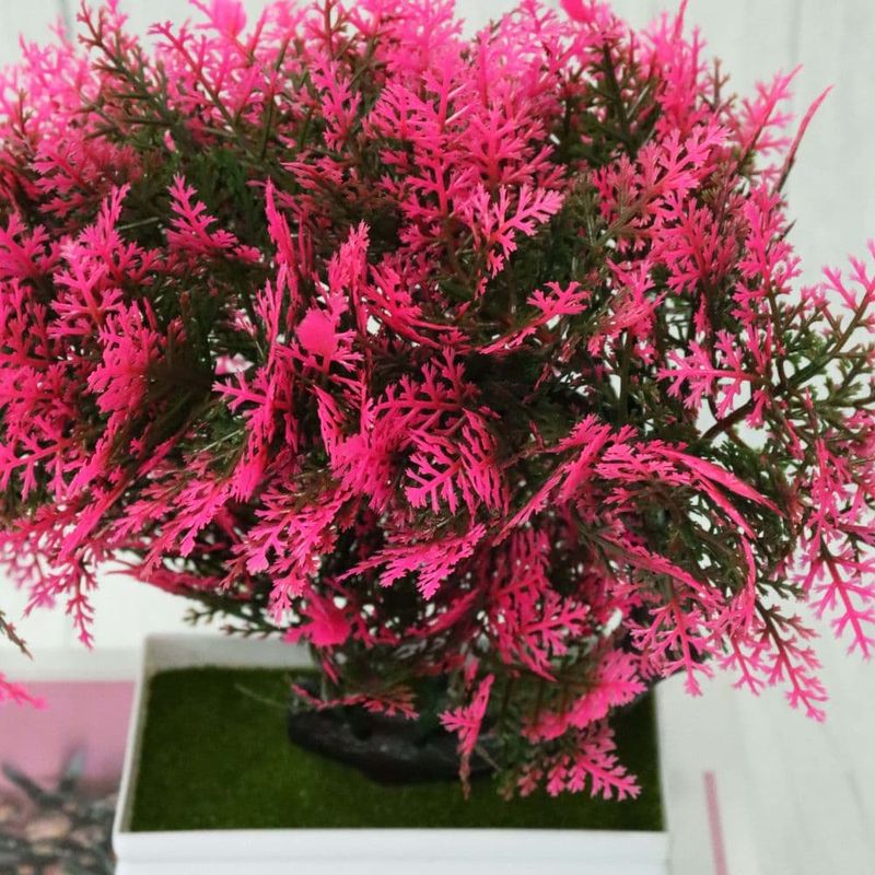 Casa si Gradina - Decoratiuni - Obiecte decorative - Plante artificiale - Bonsai decorativ artificial in ghiveci, Roz, 28 cm, MCT-18K99R - Infinity.ro