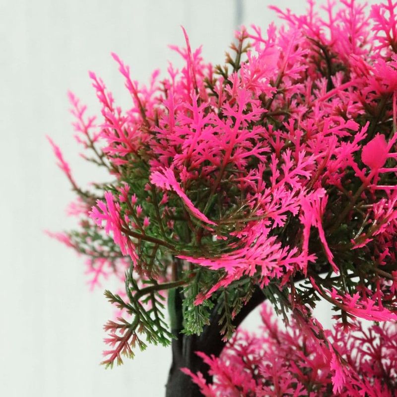 Casa si Gradina - Decoratiuni - Obiecte decorative - Plante artificiale - Bonsai decorativ artificial in ghiveci, Roz, 28 cm, MCT-18K99R - Infinity.ro