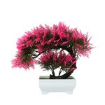 Casa si Gradina - Decoratiuni - Obiecte decorative - Plante artificiale - Bonsai decorativ artificial in ghiveci, Roz, 28 cm, MCT-18K99R - Infinity.ro