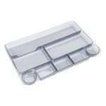 Casa si Gradina - Mobilier - Organizare si depozitare - Organizatoare pentru sertare si dulapuri - Organizator sertar, transparent, compartimente multiple, 35.5 x 22.8 x 2.5cm - Infinity.ro