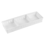 Casa si Gradina - Mobilier - Organizare si depozitare - Organizatoare pentru sertare si dulapuri - Organizator sertar, 2 compartimente, alb, plastic, dimensiuni 35 x 12 x 5cm - Infinity.ro
