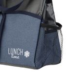 Sport si Outdoor - Camping - Bucatarie de camping - Cutii si genti frigorifice - Geanta izoterma, model lunch time, culoare albastru si antracit,  8 litri,  22 x 15 x 25 cm, fermoar si centura de umar - Infinity.ro