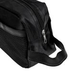 Ingrijire personala si Cosmetice - Machiaj - Portfarduri si genti cosmetice - Geanta cosmetice, model unisex, negru, 25 x 9 x 16cm, buzunar exterior plasa, poliester - Infinity.ro