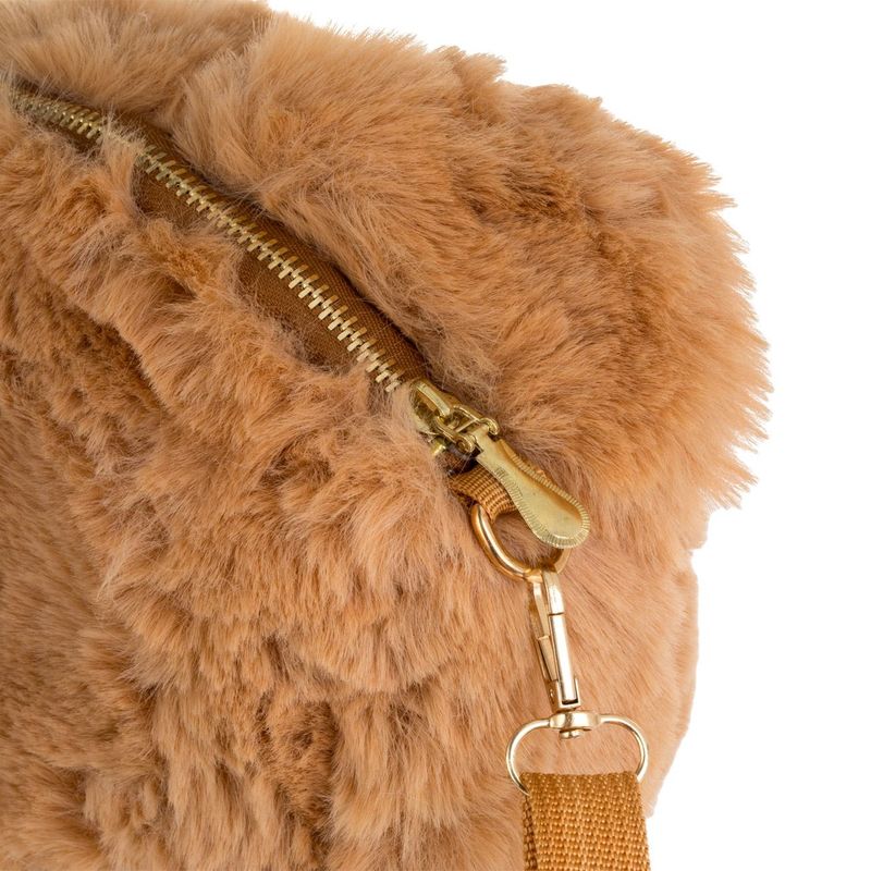 Fashion, accesorii si bijuterii - Copii - Accesorii copii - Genti si rucsacuri copii - Geanta crossbody, model ursulet, material poliester, culoare maro, dimensiuni 25 x 10x 19cm, avertisment asfixiere - Infinity.ro