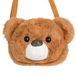 Fashion, accesorii si bijuterii - Copii - Accesorii copii - Genti si rucsacuri copii - Geanta crossbody, model ursulet, material poliester, culoare maro, dimensiuni 25 x 10x 19cm, avertisment asfixiere - Infinity.ro