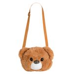 Fashion, accesorii si bijuterii - Copii - Accesorii copii - Genti si rucsacuri copii - Geanta crossbody, model ursulet, material poliester, culoare maro, dimensiuni 25 x 10x 19cm, avertisment asfixiere - Infinity.ro