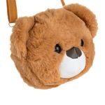 Fashion, accesorii si bijuterii - Copii - Accesorii copii - Genti si rucsacuri copii - Geanta crossbody, model ursulet, material poliester, culoare maro, dimensiuni 25 x 10x 19cm, avertisment asfixiere - Infinity.ro