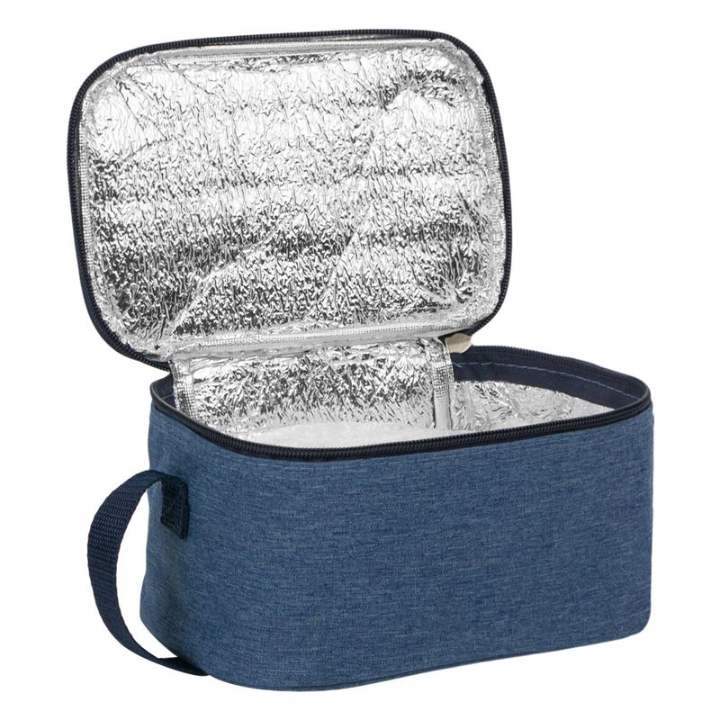 Sport si Outdoor - Camping - Bucatarie de camping - Cutii si genti frigorifice - Geanta izoterma, blue jean, material sintetic, capacitate 4l, dimensiuni 21 x 12 x 14cm, albastru - Infinity.ro