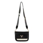 Fashion, accesorii si bijuterii - Femei - Accesorii femei - Genti si rucsacuri femei - Geanta de umar fashion, crossbody, neagra, textura mata, curea lata reglabila, 21 x 8 x 15cm - Infinity.ro