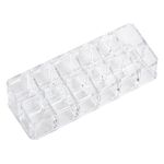 Ingrijire personala si Cosmetice - Machiaj - Portfarduri si genti cosmetice - Suport organizator oja, acrilic, 12 compartimente, 17 x 7 x 3 cm, transparent - Infinity.ro