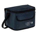 Sport si Outdoor - Camping - Bucatarie de camping - Cutii si genti frigorifice - Geanta izoterma, model cu carouri, maner negru, capacitate 7l, dimensiuni 25 x 18 x 16 cm, albastru - Infinity.ro