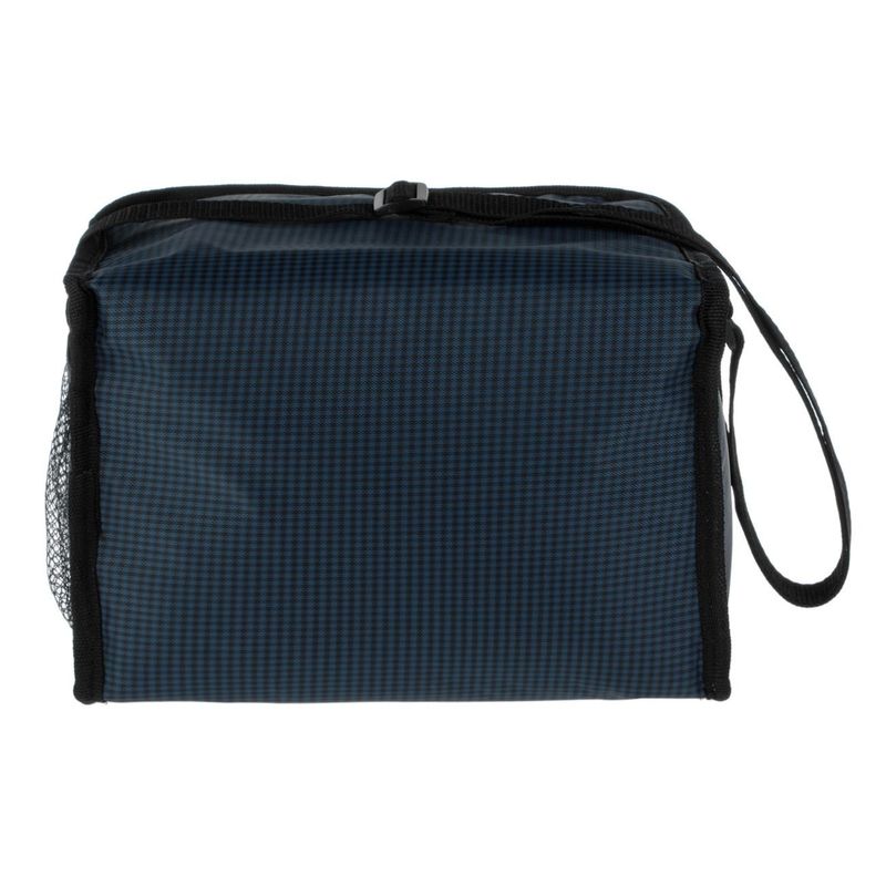 Sport si Outdoor - Camping - Bucatarie de camping - Cutii si genti frigorifice - Geanta izoterma, model cu carouri, maner negru, capacitate 7l, dimensiuni 25 x 18 x 16 cm, albastru - Infinity.ro