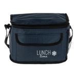 Sport si Outdoor - Camping - Bucatarie de camping - Cutii si genti frigorifice - Geanta izoterma, model cu carouri, maner negru, capacitate 7l, dimensiuni 25 x 18 x 16 cm, albastru - Infinity.ro