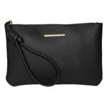 Fashion, accesorii si bijuterii - Femei - Accesorii femei - Genti si rucsacuri femei - Geanta dama, model elegant, culoare negru, dimensiuni 24 x 15cm, material sintetic - Infinity.ro