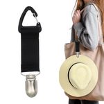 Fashion, accesorii si bijuterii - Femei - Accesorii femei - Caciuli si palarii femei - Carlig palarie, hat clip, negru, metal si plastic, 17 x 3 cm - Infinity.ro