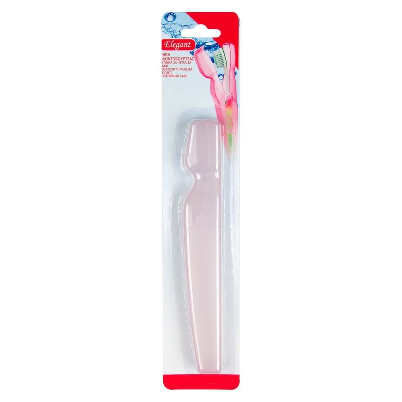 Ingrijire personala si Cosmetice - Igiena dentara - Periute de dinti clasice - Cutie perie de dinti, elegant, roz, dimensiuni 20.5 x 2 x 3cm, plastic - Infinity.ro