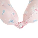 Sport si Outdoor - Articole de voiaj - Accesorii articole de voiaj - Perna calatorie copii, memory foam, roz, model unicorni, 22 x 22 x 8cm - Infinity.ro