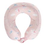 Sport si Outdoor - Articole de voiaj - Accesorii articole de voiaj - Perna calatorie copii, memory foam, roz, model unicorni, 22 x 22 x 8cm - Infinity.ro