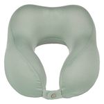 Sport si Outdoor - Articole de voiaj - Accesorii articole de voiaj - Perna calatorie, anatomica, memory foam, fermoar detasabil, culoare gri taupe, dimensiuni 27 x 23 x 13 cm - Infinity.ro