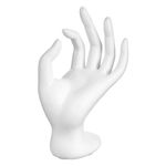 Fashion, accesorii si bijuterii - Femei - Bijuterii femei - Cutii bijuterii - Suport organizator bijuterii, model mana, polyresin, alb, 10x 6.5 x 15.5 cm - Infinity.ro