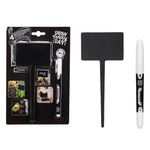 Carti si Birotica - Birotica - Accesorii de birou - Table si clipboard-uri - Tabla multifunctionala, stick note, set 4 bucati, negru, 18 x 8cm, creta lichida inclusa - Infinity.ro