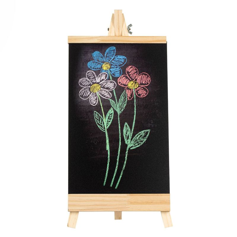 Carti si Birotica - Birotica - Accesorii de birou - Table si clipboard-uri - Tabla decorativa cu sevalet, 18 x 40cm, fata-verso, negru - Infinity.ro
