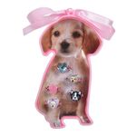 Fashion, accesorii si bijuterii - Copii - Accesorii copii - Bijuterii si ceasuri copii - Set inele copii, model multicolor, 5 bucati, ajustabile, in cutie forma caine - Infinity.ro