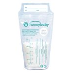 Jucarii, Copii si Bebe - Maternitate - Accesorii alaptare - Pungi depozitare lapte matern, honey baby, capacitate 200ml, set 15 bucati, fara bpa - Infinity.ro