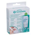 Jucarii, Copii si Bebe - Maternitate - Accesorii alaptare - Pungi depozitare lapte matern, honey baby, capacitate 200ml, set 15 bucati, fara bpa - Infinity.ro