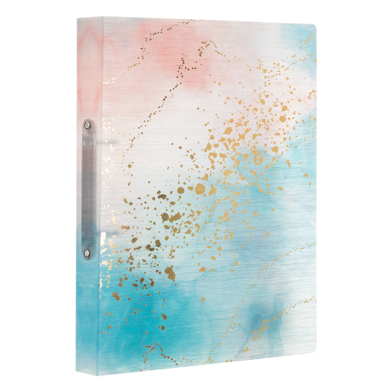Biblioraft office, model colorat, a4, 2 inele, multicolor, coperta transparenta
