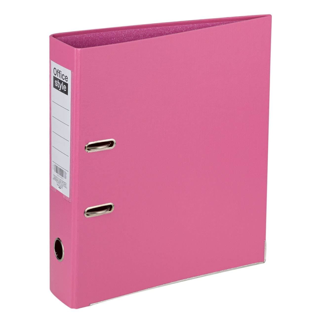 Biblioraft office style, 29 x 32 cm, 2 inele, culoare roz