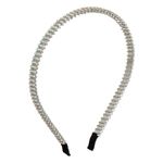 Fashion, accesorii si bijuterii - Femei - Accesorii femei - Accesorii pentru par femei - Coronita par femei, model subtire, argintiu, strasuri holografice, 3 randuri - Infinity.ro