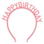 Fashion, accesorii si bijuterii - Copii - Accesorii copii - Accesorii pentru par copii - Set de petrecere, panglici party, panglica roz si coronita par cu margele, mesaj aniversar, 2 bucati - Infinity.ro