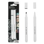 Carti si Birotica - Birotica - Instrumente de scris - Markere si carioci - Set markere desen acrilice, alb si negru, varf 3.5 mm, 2 bucati - Infinity.ro