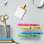 Carti si Birotica - Birotica - Instrumente de scris - Markere si carioci - Set evidentiatoare, bic, multicolor, 4 bucati, varf subtire, prindere cauciuc - Infinity.ro