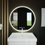 Casa si Gradina - Mobilier - Mobilier baie - Oglinzi baie - Oglinda LED touch cu sistem dezaburire si ceas 60x60cm AT1CT-IM1P-RS1S-D030/6 - Infinity.ro