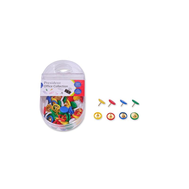 Carti si Birotica/Birotica/Accesorii de birou/Alte accesorii birou - Set pioneze, president office collection, 80 bucati, multicolor - Infinity.ro